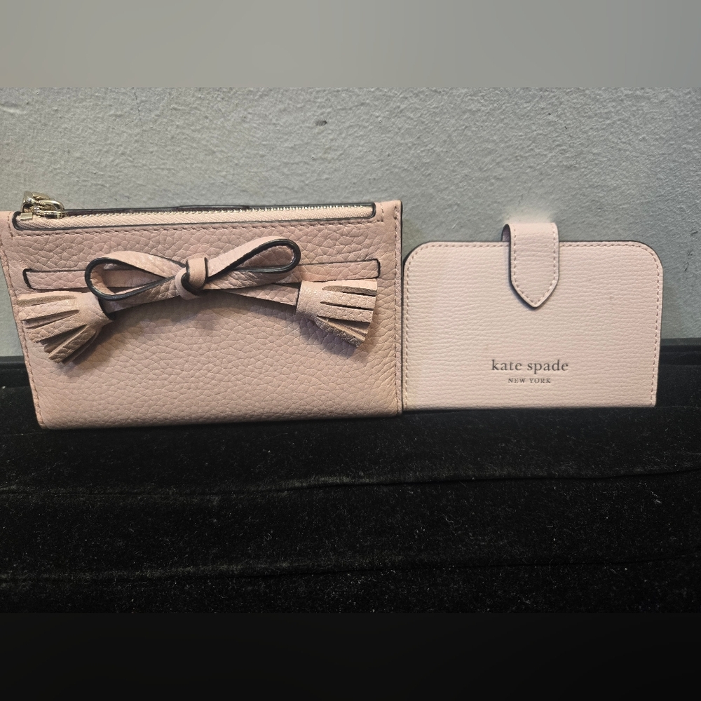 Kate Spade Pink Wallet and Card Holder Set